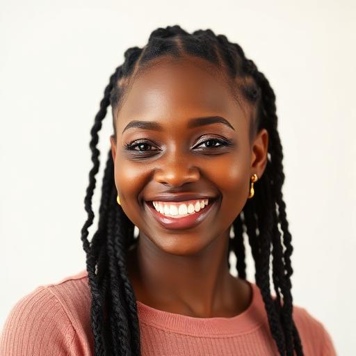 Portrait of Akinyi, a joyful young mother